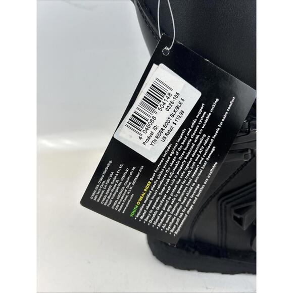 ONEAL O'Neal Rider Motocross Boots Black/White Youth Size 5 0325-105 - Picture 2 of 12